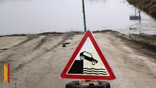 В Курганской области закрыли дорогу из-за подтопления